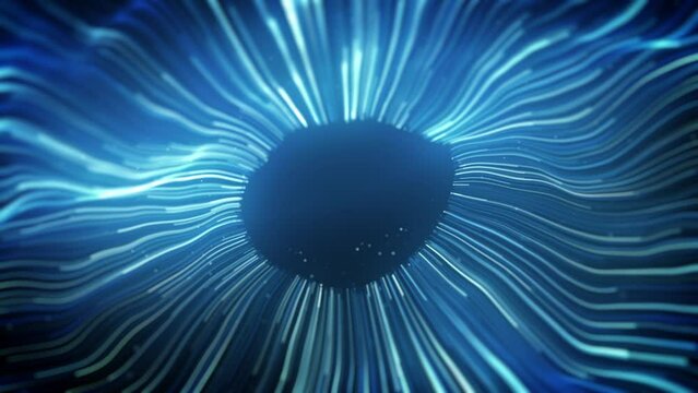 Abstract Circular Shockwave Explosion Background Loop/ 4k animation of an abstract shockwave explosion background loop with fractal particles 