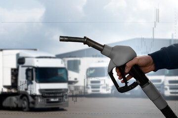 Concept of a fuel crisis due to rising prices.