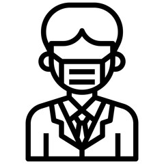 MANAGER line icon,linear,outline,graphic,illustration