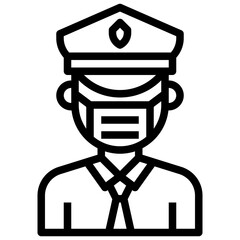 POLICE line icon,linear,outline,graphic,illustration