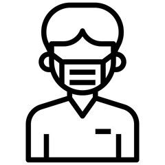 SURGEON line icon,linear,outline,graphic,illustration