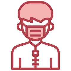 SCIENTIST red line icon,linear,outline,graphic,illustration