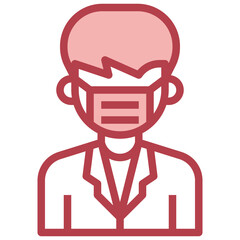 TEACHER red line icon,linear,outline,graphic,illustration