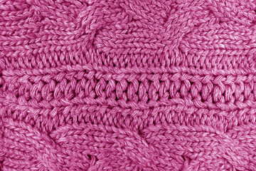 Warm knitting texture in pink color.