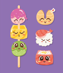 japanese food kawaii characters