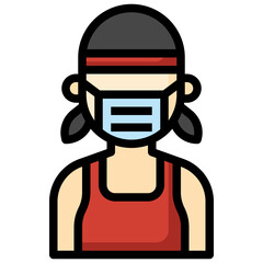 ATHLETE filled outline icon,linear,outline,graphic,illustration