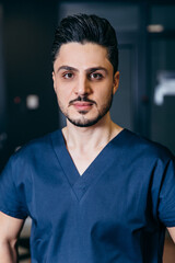 Obraz premium Portrait of turkish or arabian male nurse