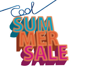 Cool Summer Sale text on a white background