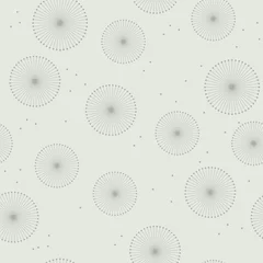 Wallpaper murals Pastel Abstract gray dandelions seamless pattern. Geometric pattern in pastel colors. Large gray circles in random form. Vector illustration for website design, interior design, clothing.