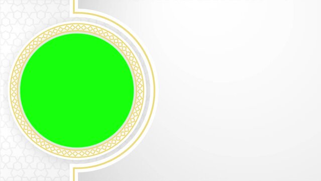 Gold luxury islamic background, perfect for background social media post greeting cards. 4K with greenscreen.