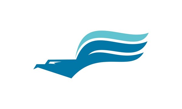 logo flying eagle vector design