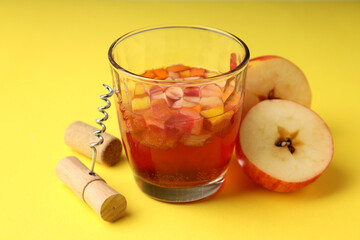 Concept of drink with Sangria, close up