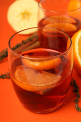 Concept of drink with Sangria, close up
