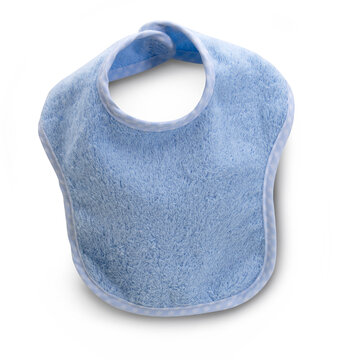 Baby bib isolated on white background.  Babero aislado sobre fondo blanco.