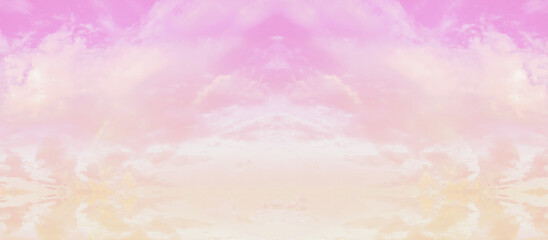 Beautiful pastel pink sky for love and romantic day background.