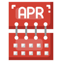 APRIL flat icon,linear,outline,graphic,illustration