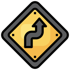 ZIG ZAG filled outline icon,linear,outline,graphic,illustration