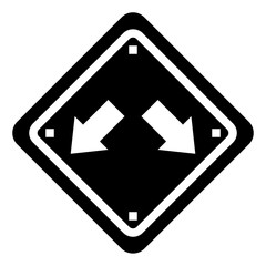 KEEP IN LANE glyph icon,linear,outline,graphic,illustration