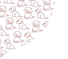 pattern with puppies puppy animals 