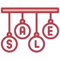 SALE red line icon,linear,outline,graphic,illustration