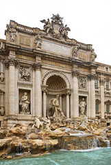 Trevi Fountain (Fontana di Trevi) in Rome. Italy