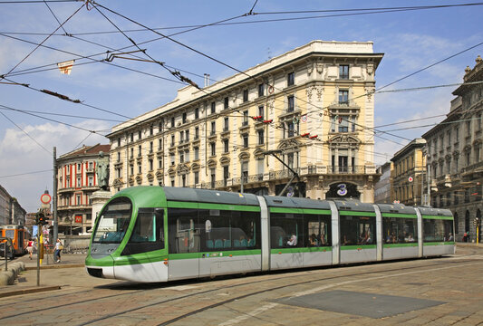 Cordusio square in Milan. Lombardy. Italy
