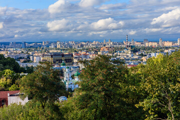 Fototapeta na wymiar The city architecture of Kyiv Ukraine