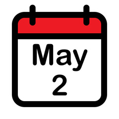 Calendar icon with second may