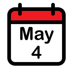 Calendar icon with fourth may