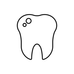 Caries icon in line style