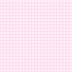 Grid paper texture, seamless texture of a pink graph paper sheet