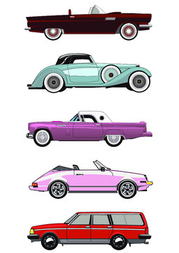 Set of oldtimers