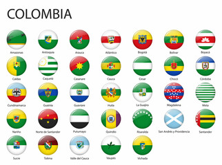 all Flags of regions of Colombia