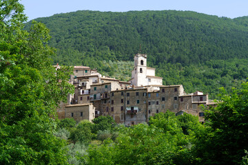 Fototapeta na wymiar Guarcino, historic village in Lazio, Italy