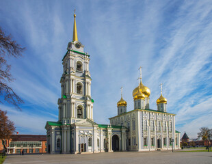 Fototapeta na wymiar Assumption cathedral at kremlin in Tula. Russia