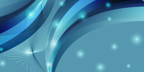 Modern blue background with light