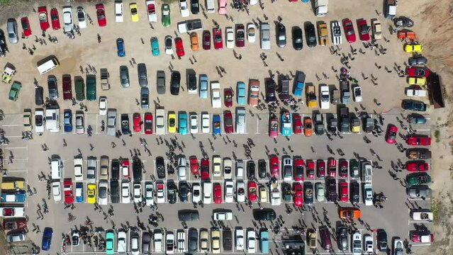 Parking lot for classic cars