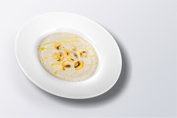 Tasty traditional dish food in the bowl on the desk