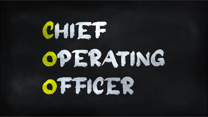 CHIEF OPERATING OFFICER(COO) on chalkboard