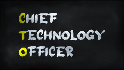 CHIEF TECHNOLOGY OFFICER(CTO) on chalkboard