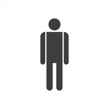 Human icon on white background. Man silhouette vector icon