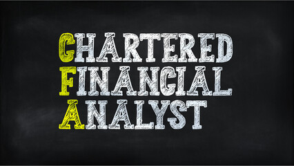 CHARTERED FINANCIAL ANALYST(CFA) on chalkboard