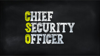 CHIEF SECURITY OFFICER(CSO) on chalkboard