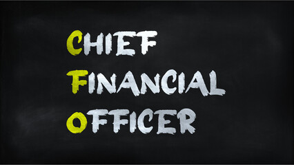 CHIEF FINANCIAL OFFICER(CFO) on chalkboard