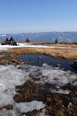 Tauwetter auf dem Belchen im Schwarzwald