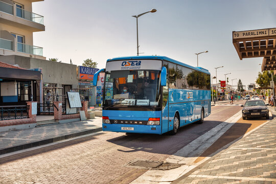 Bus public transport in Protaras, Cyprus.