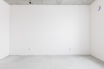 interior of the apartment without decoration in gray colors