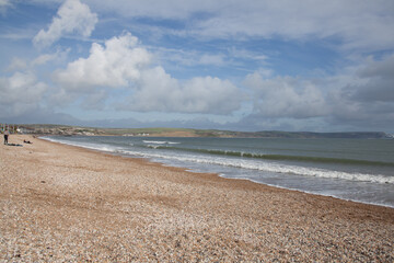 Obraz premium Views of Weymouth Beach in Dorset in the UK