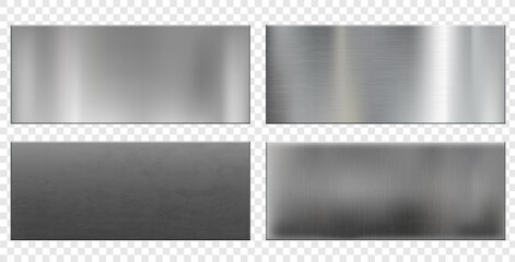 Obraz premium Vector steel and aluminum textured plates.