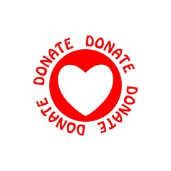 Heart sign, Donate icon isolated on white background